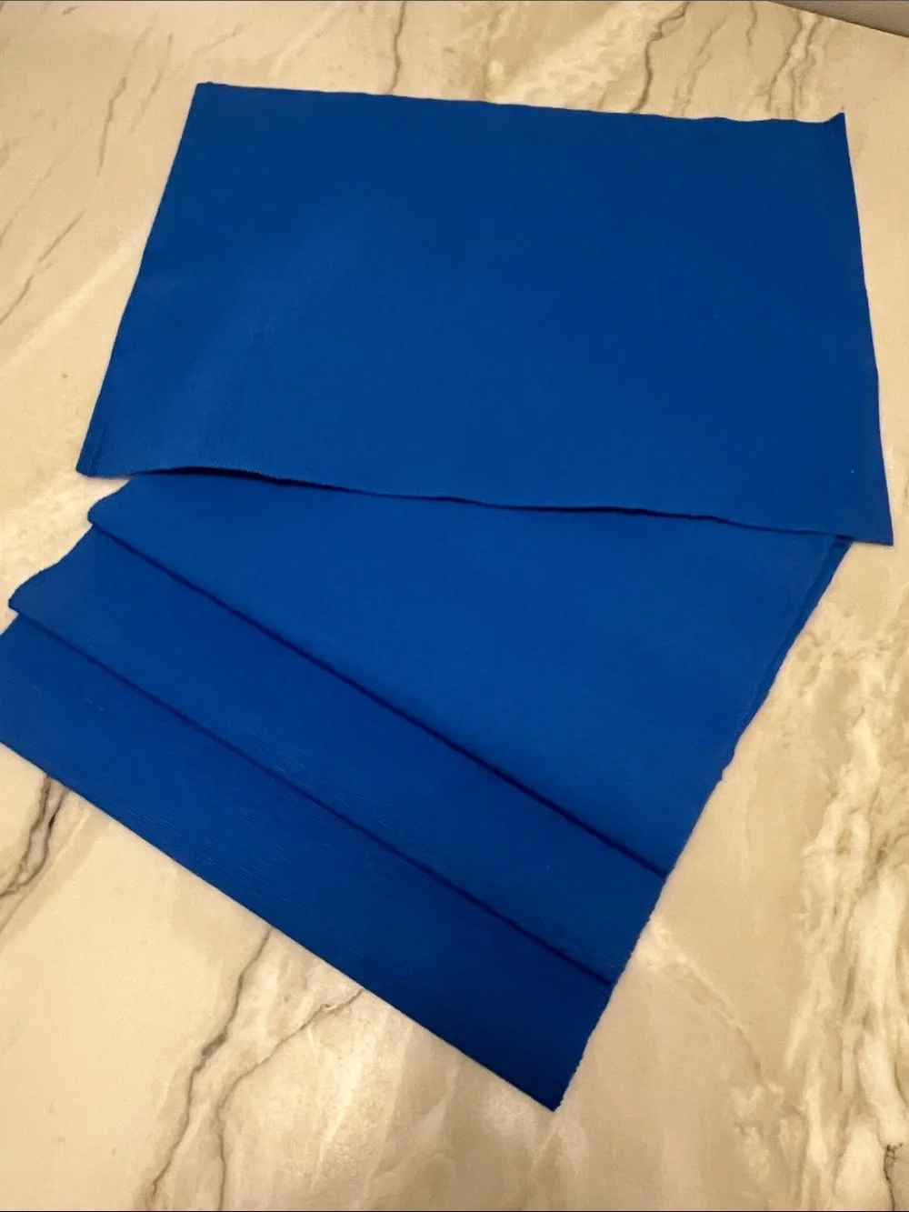 Ribbed Placemats, Ikea Marit Blue in Royal Blue, Set of 4, NEW